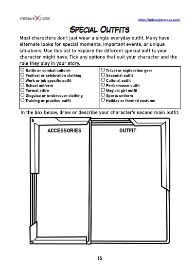 Pro Character Creation Worksheet Preview 15